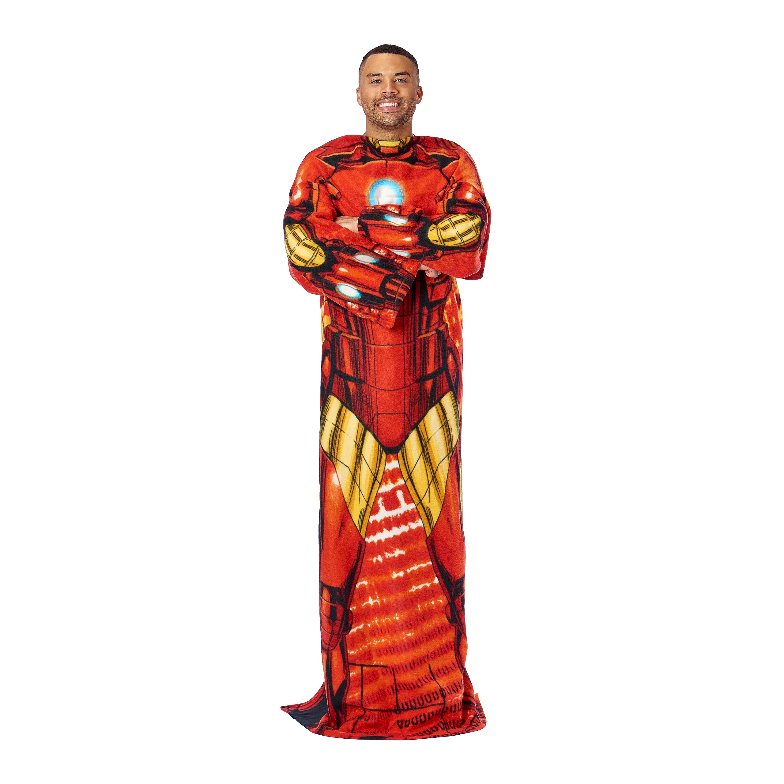 Marvel 1MAR024000002RET 's Iron Man, "Being Iron Man" Adult Comfy Throw Blanket, 48" x 71", Multi Color