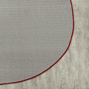 Joy Carpets Endurance Solid Colored Area Rug in Color Red, 6' x 9' Oval