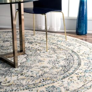 nuLOOM Paisley Verona Vintage Persian Area Rug, 5' x 7' 5", Grey