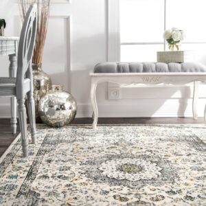 nuLOOM Paisley Verona Vintage Persian Area Rug, 5' x 7' 5", Grey