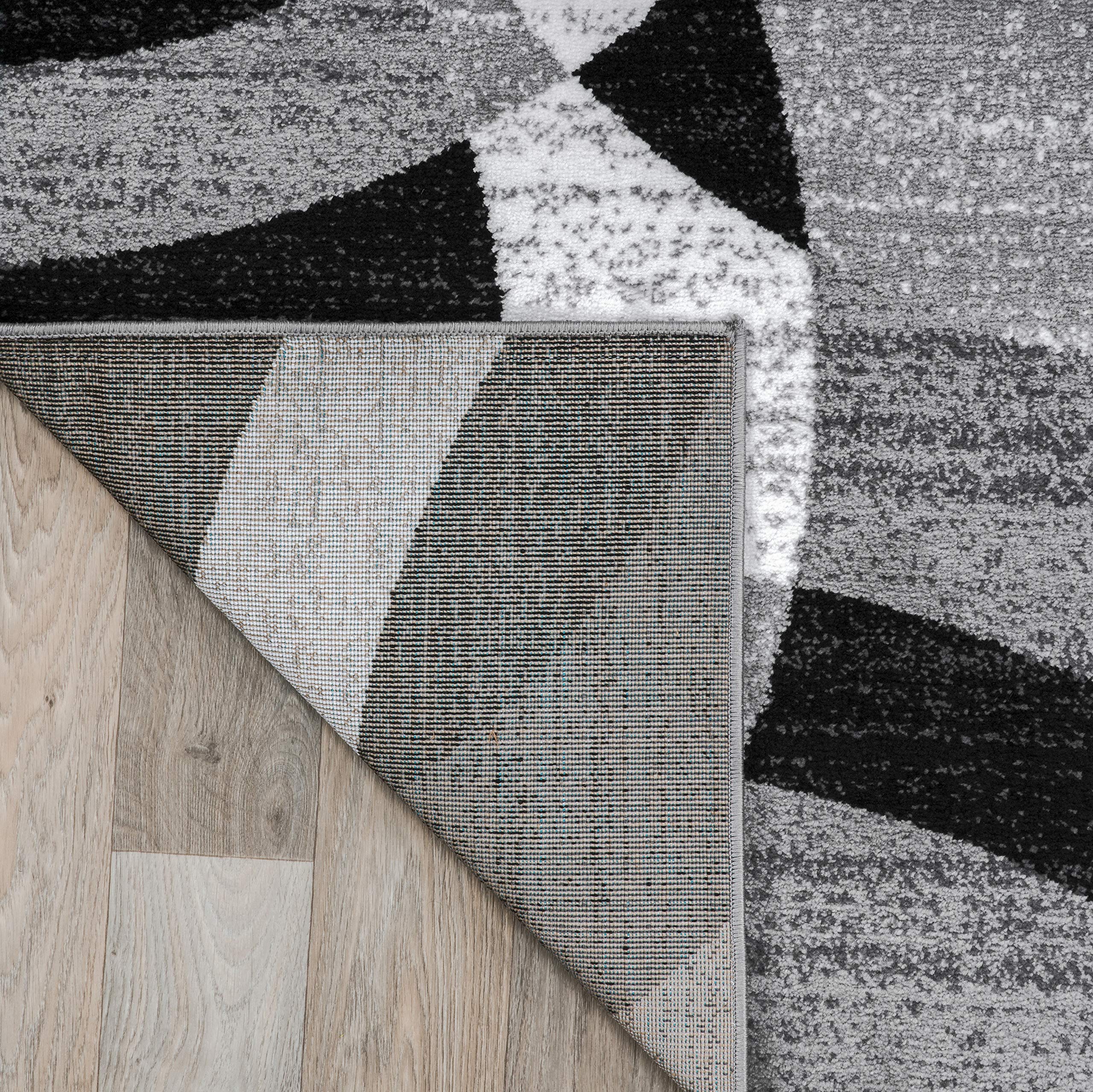 Rugshop Contemporary Abstract Circles Perfect for high Traffic Areas of Your Living Room,Bedroom,Home Office,Kitchen Area Rug 5'3" x 7'3" Gray