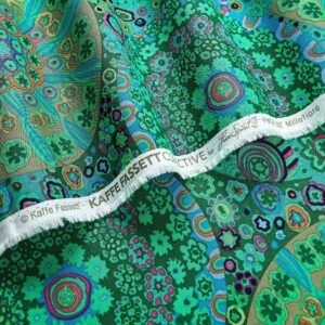 Kaffe Fassett Collective Meadow Millefiore Jade, Fabric by the Yard