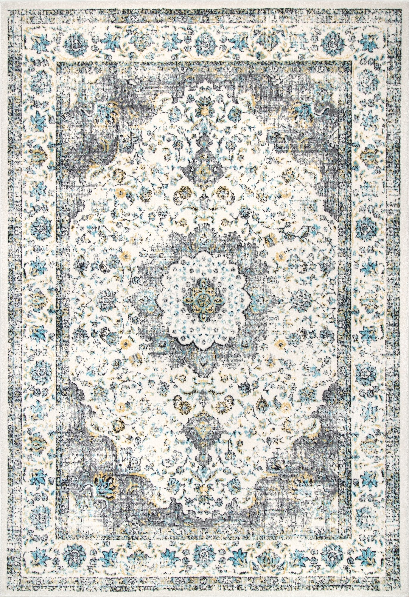 nuLOOM Paisley Verona Vintage Persian Area Rug, 5' x 7' 5", Grey