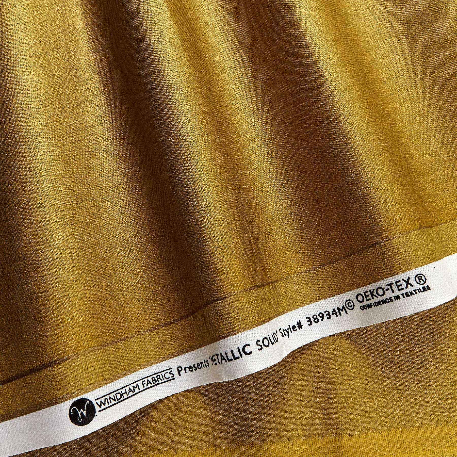 Glisten Metallic Gold Metallic Solid, Fabric by the Yard