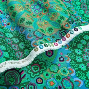 Kaffe Fassett Collective Meadow Millefiore Jade, Fabric by the Yard