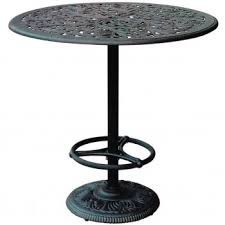 Cast Aluminum Powder Coated 5pc Outdoor Patio Bar Set with 42" Round Bar Table - Antique Bronze L8