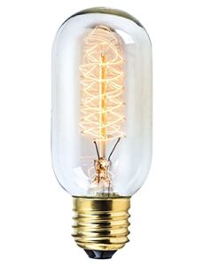 rolay vintage edison bulbs, 25w clear glass antique vintage old fashioned e26 incandescent light bulbs, 1 pack