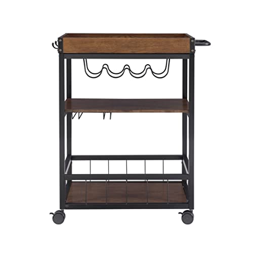 Linon Austin Kitchen Cart, 30.5"W x 18.13"D x 36.25"H, Black