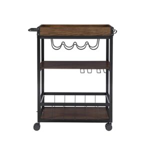 Linon Austin Kitchen Cart, 30.5"W x 18.13"D x 36.25"H, Black