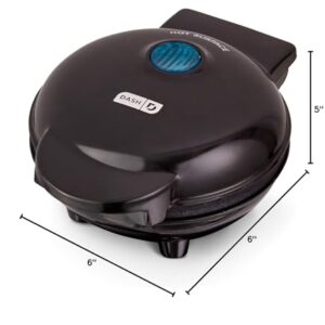 DASH Mini Maker Portable Grill Machine + Panini Press for Gourmet Burgers, Sandwiches, Chicken + Other On the Go Breakfast, Lunch, or Snacks with Recipe Guide - Black