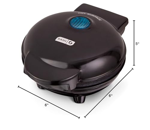 DASH Mini Maker Portable Grill Machine + Panini Press for Gourmet Burgers, Sandwiches, Chicken + Other On the Go Breakfast, Lunch, or Snacks with Recipe Guide - Black