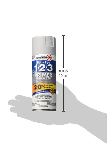 Zinsser 290971 Bulls Eye 1-2-3 All Surface Spray Primer, 13 oz, Gray