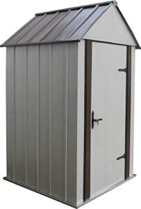 arrow shed designer metro shed, java/sand, 4 x 4 ft.