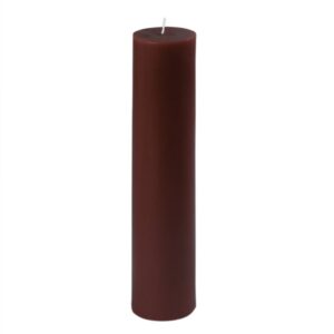 jeco 2 x 9 inch brown pillar candle