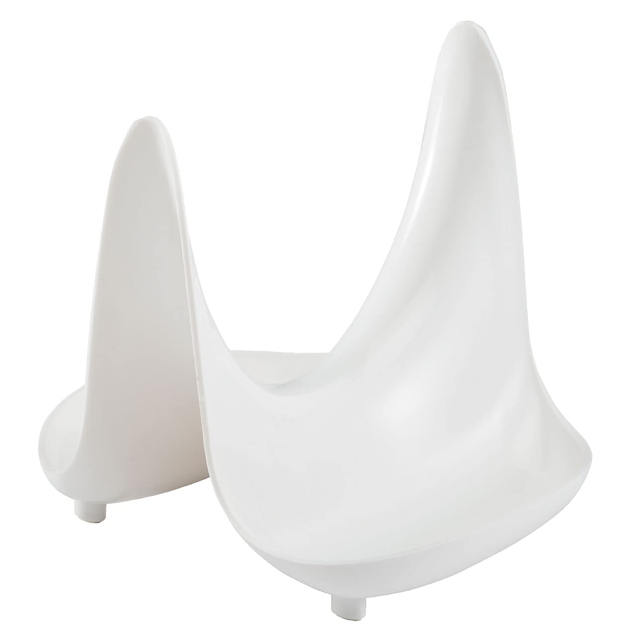 Hutzler Pot Lid Stand & Spoon Rest, White