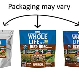 Whole Life Pet Just One Freeze Dried Beef Liver Dog Treats, Single Ingredient Dog Food Topper, Human-Grade Liver Treats, Healthy Training Treats - High Protein, Made in USA - 1.13 Pound (Pack of 1)