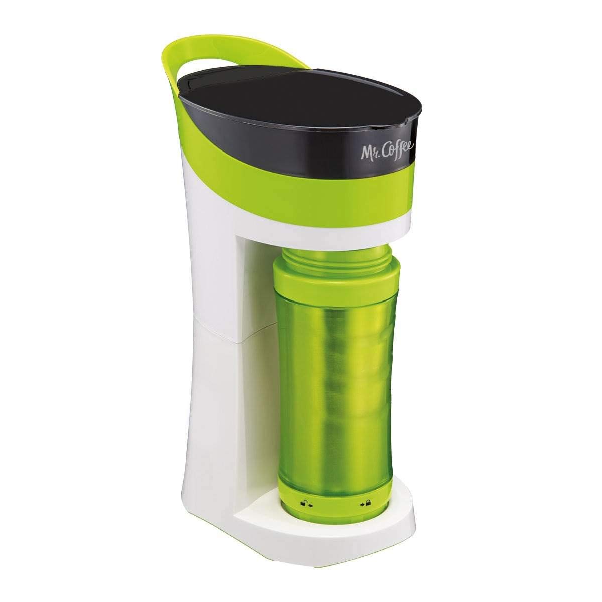 Mr. Coffee Pour! Brew! Go! Personal Coffee Maker, Sour Apple Green ;;;