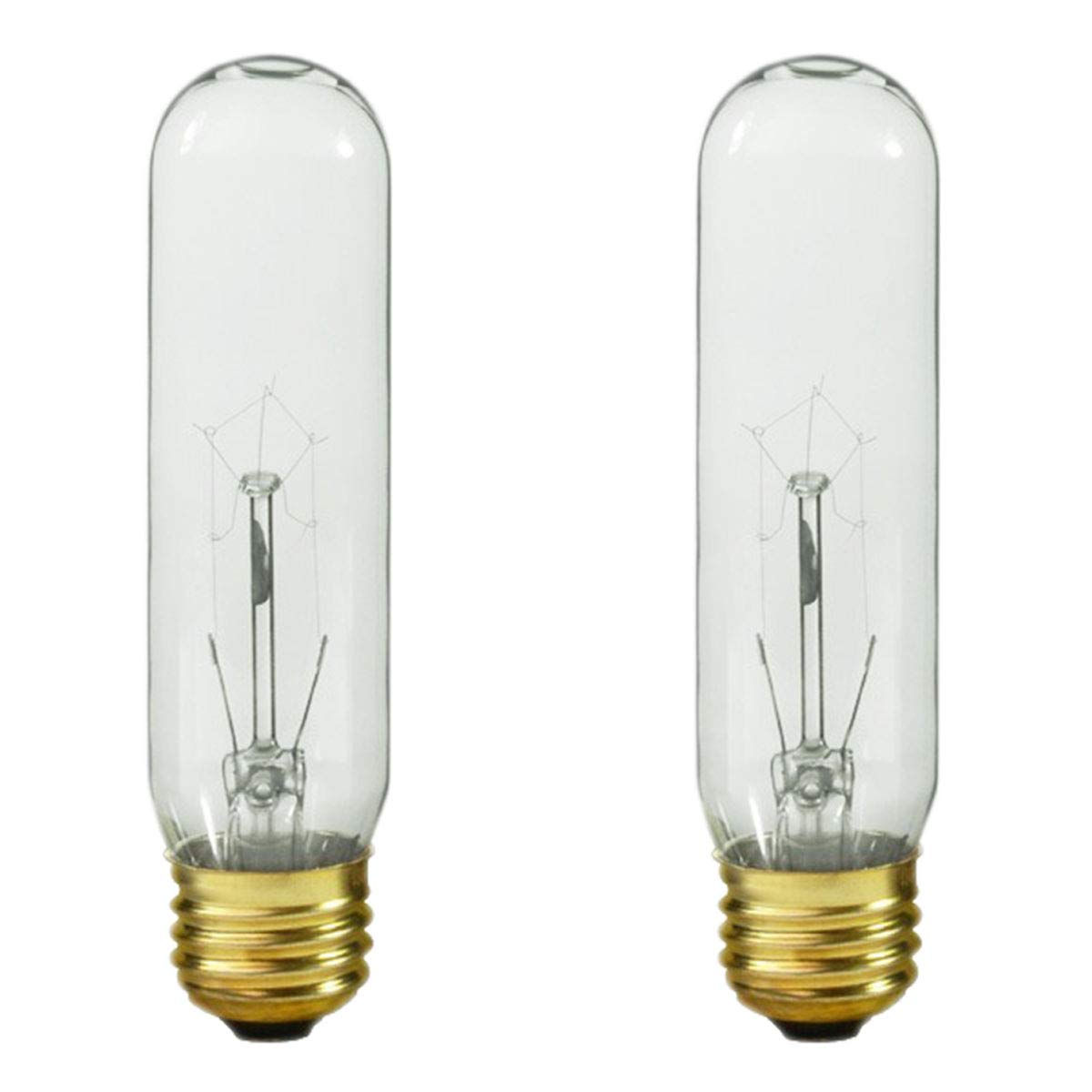 Royal Designs LB-2001-2 Clear Edison Incandescent Vintage Style 60-Watt T10 E26 120V Light Bulb, 2 pack