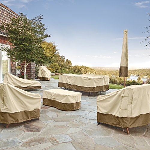 Classic Accessories Veranda Water-Resistant 30 Inch Bistro Round Patio Table & Chair Set Cover