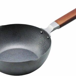 Shimomura Co., Ltd. Iron Frying Pan, 7.9 inches (20 cm), Iron Nitride, IH Compatible, Made in Japan, Wok, Nitrided, Rust Resistant 46174