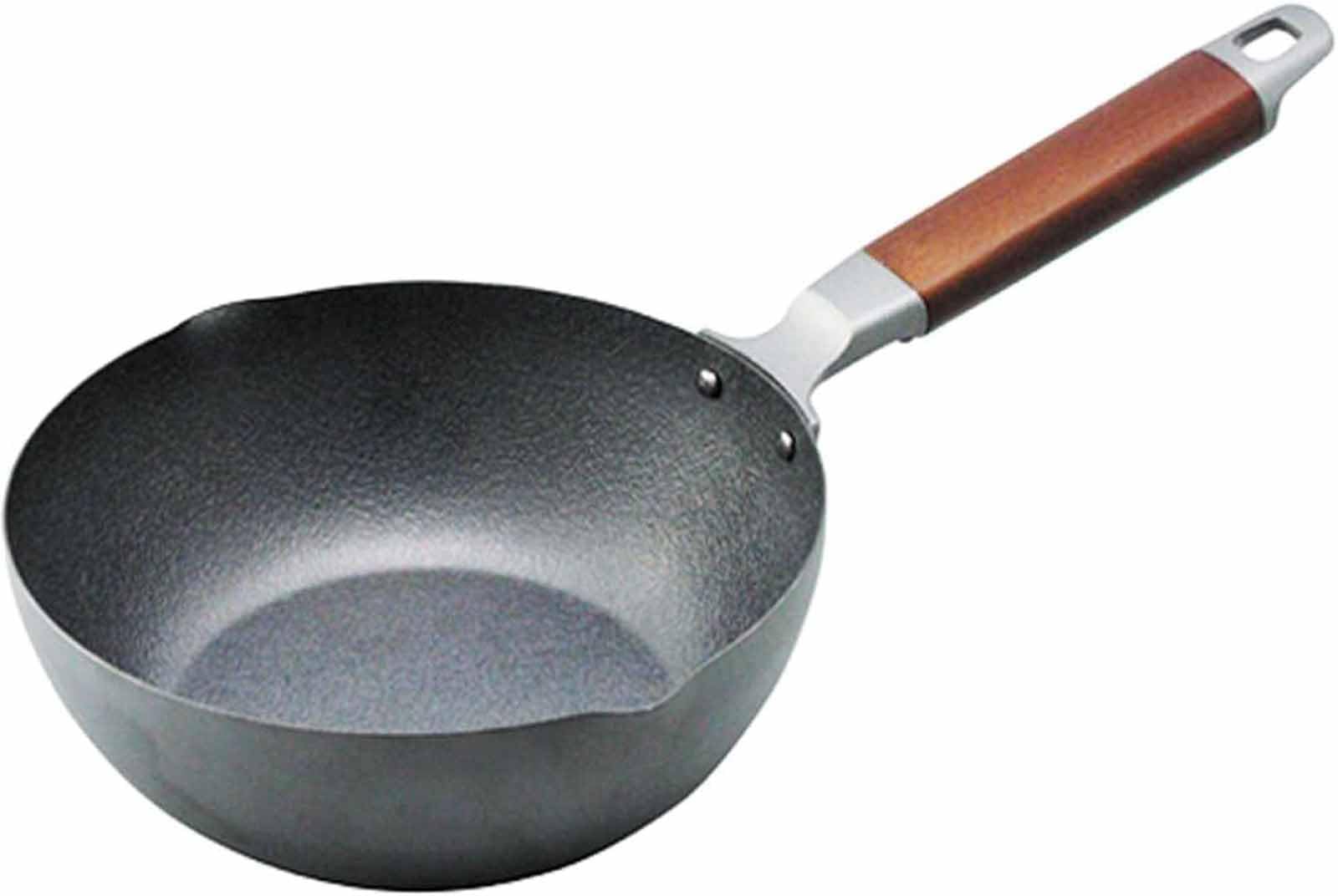 Shimomura Co., Ltd. Iron Frying Pan, 7.9 inches (20 cm), Iron Nitride, IH Compatible, Made in Japan, Wok, Nitrided, Rust Resistant 46174