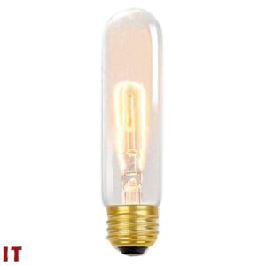 Royal Designs LB-2001-2 Clear Edison Incandescent Vintage Style 60-Watt T10 E26 120V Light Bulb, 2 pack