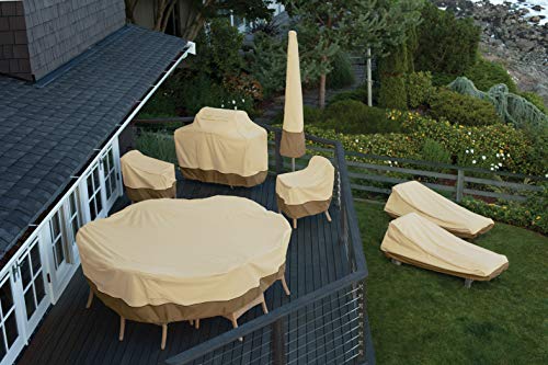 Classic Accessories Veranda Water-Resistant 30 Inch Bistro Round Patio Table & Chair Set Cover