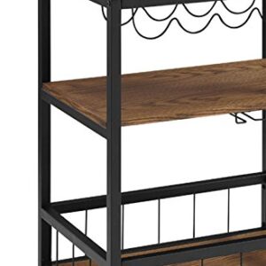 Linon Austin Kitchen Cart, 30.5"W x 18.13"D x 36.25"H, Black