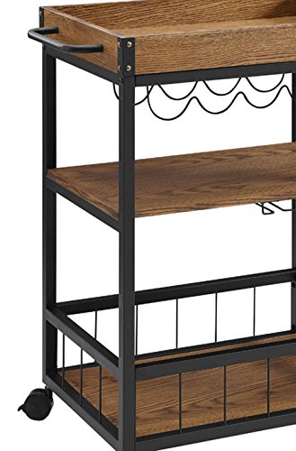 Linon Austin Kitchen Cart, 30.5"W x 18.13"D x 36.25"H, Black