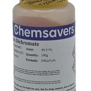 Ammonium Dichromate, ACS, 99.5+%, Certified, 100g