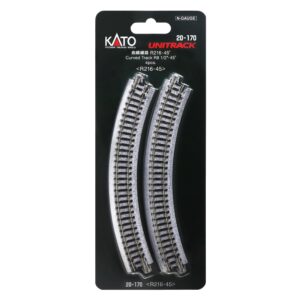 Kato 20-170 N Unitrack 8 1/2 Radius 45 deg Curve 4pcs