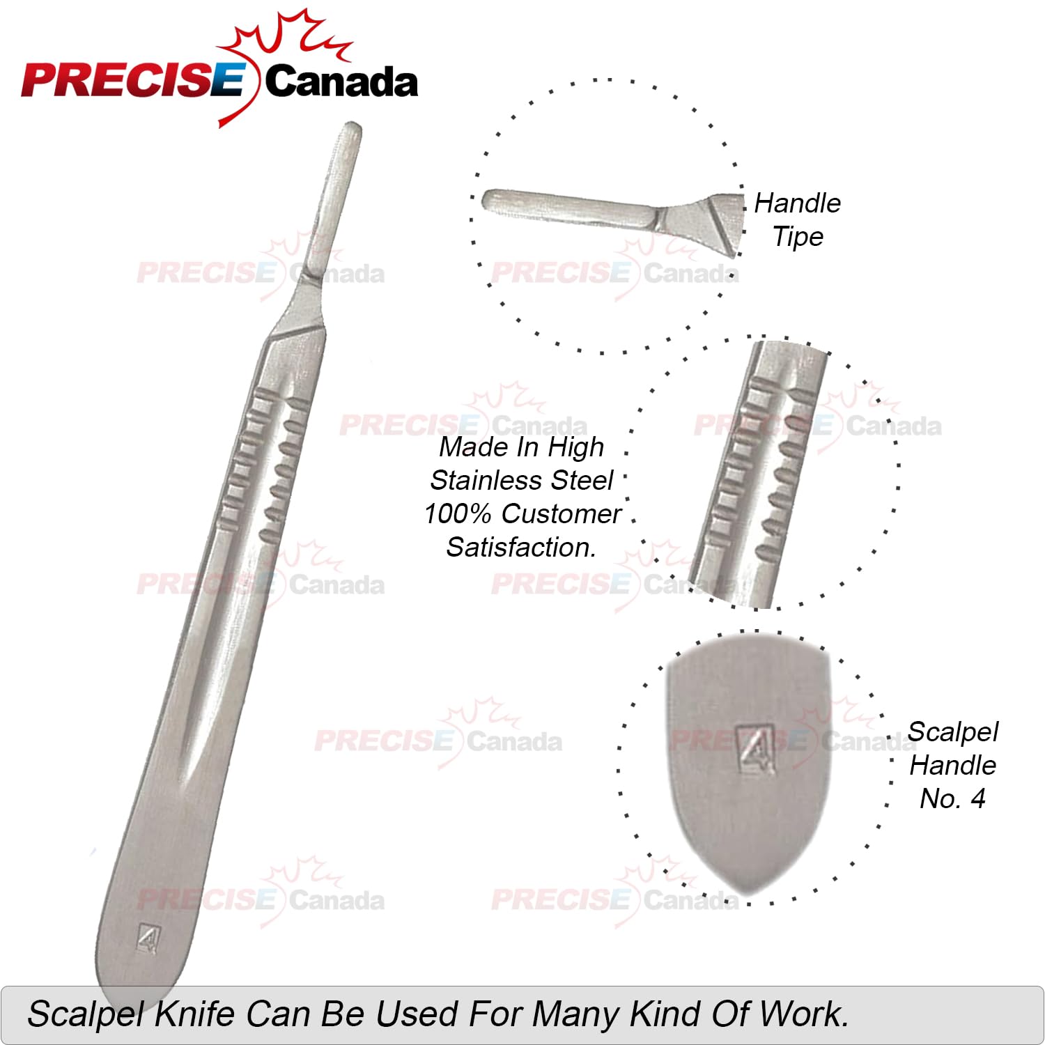 PC 100 Scalpel Blades # 20 with Free Handle # 4