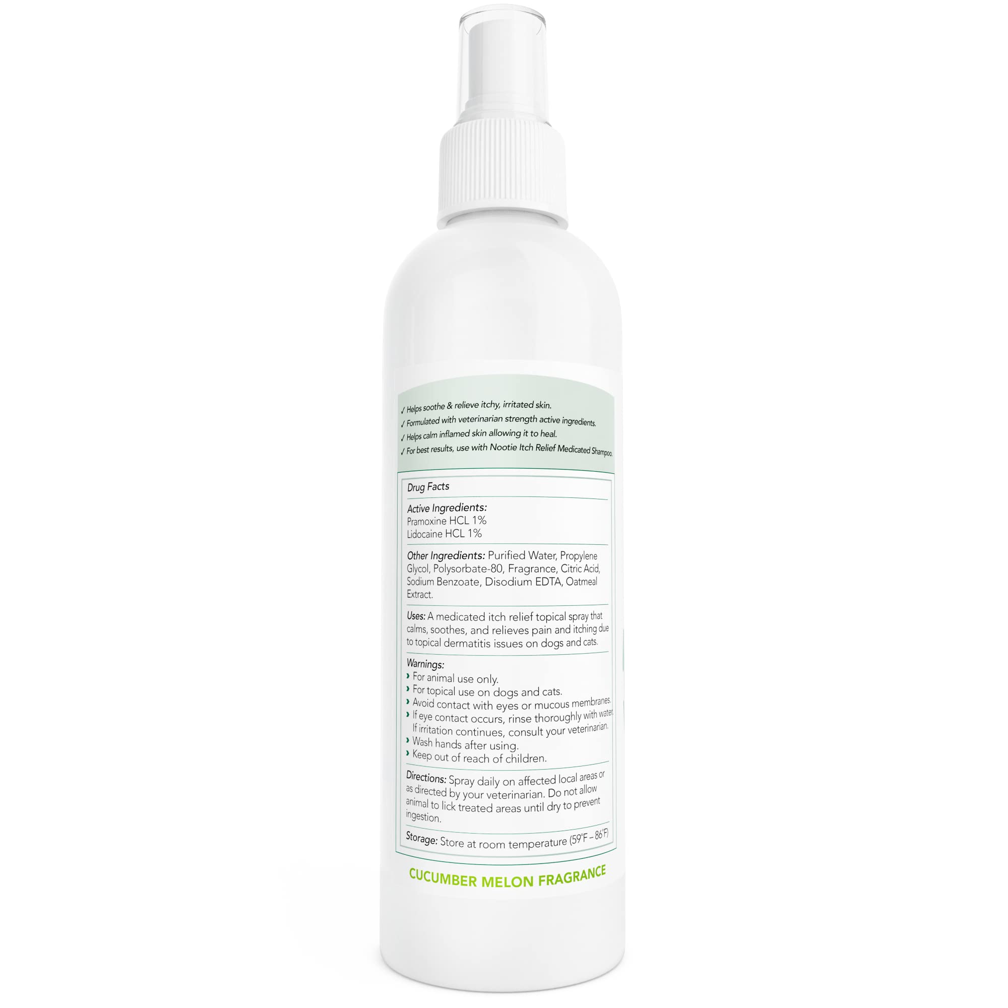 Nootie Medicated Anti-itch Spray, Itch Relief & Skin Care for Dogs & Cats, Formulated for Veterinarians, Sold in over 10,000 Clinics & Stores Worldwide, 8 fl oz