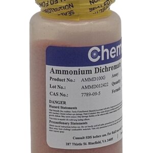 Ammonium Dichromate, ACS, 99.5+%, Certified, 100g