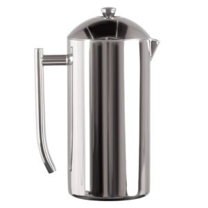 frieling double-walled stainless-steel french press coffee maker, polished, 23 oz - insulated coffee presser stainless steel - coffee press pot - stainless steel coffee maker - insulated french press