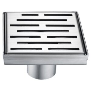 dawn lan050504 amazon river series - square shower drain (stamping technique & press in the base), 5" l