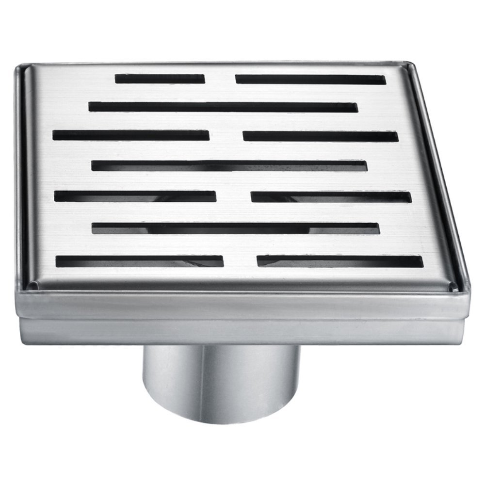 Dawn LAN050504 Amazon River Series - Square Shower Drain (Stamping Technique & Press in the Base), 5" L