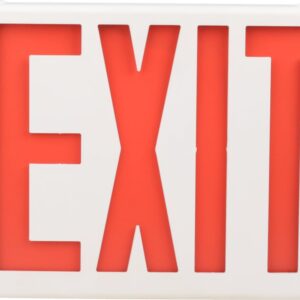 Ciata Lighting Emergency Exit Lights with Battery Backup - High Visibility Fire Exit Signs - Universal Emergency Lights for Business or Residential - Rechargeable Exit Sign Battery Included