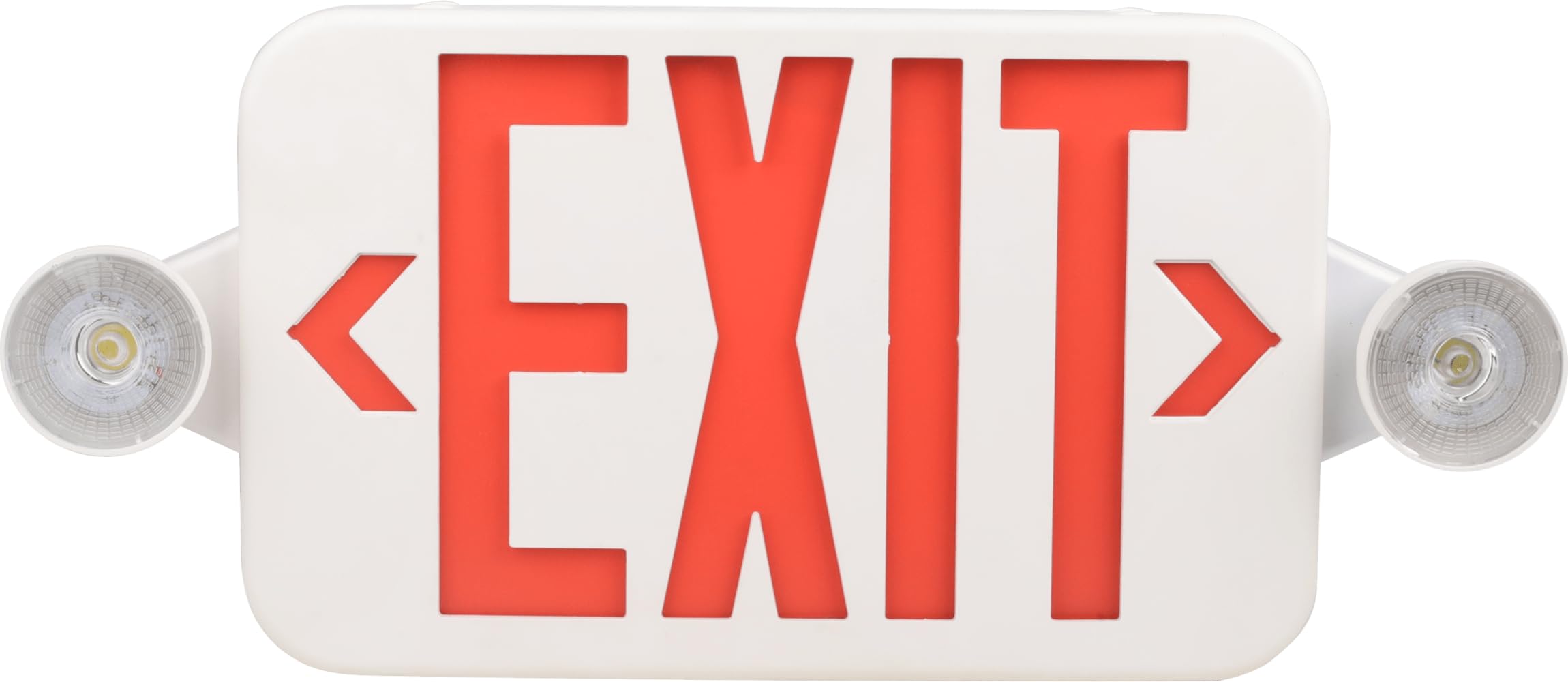 Ciata Lighting Emergency Exit Lights with Battery Backup - High Visibility Fire Exit Signs - Universal Emergency Lights for Business or Residential - Rechargeable Exit Sign Battery Included