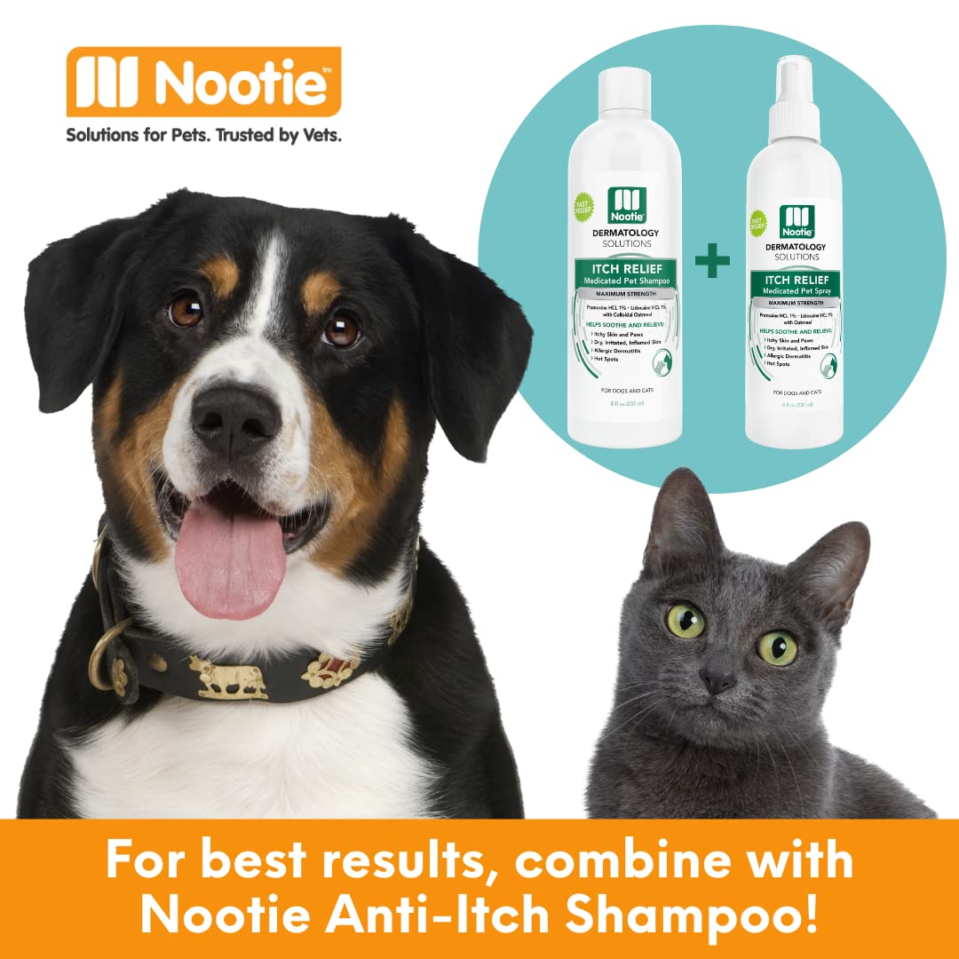 Nootie Medicated Anti-itch Spray, Itch Relief & Skin Care for Dogs & Cats, Formulated for Veterinarians, Sold in over 10,000 Clinics & Stores Worldwide, 8 fl oz