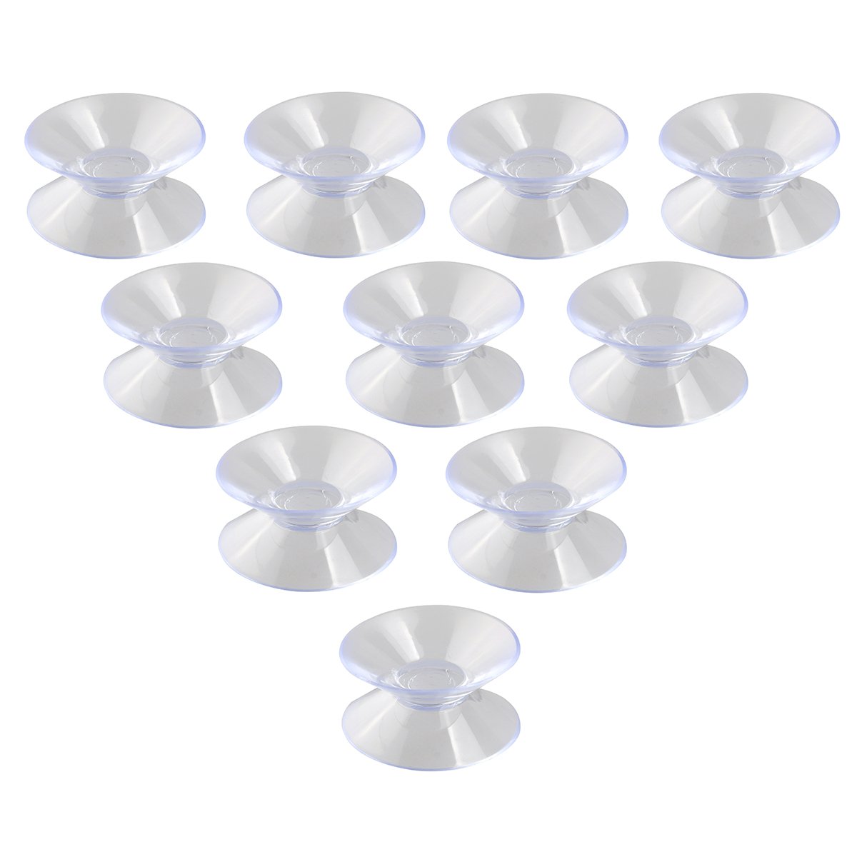 NUOLUX 10pcs 30mm Double Sided Suction Cups Sucker Pads for Glass Plastic