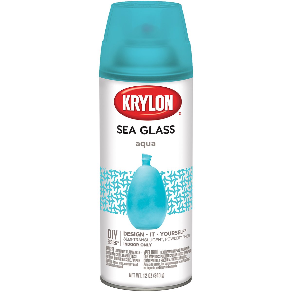 Krylon K09057007 Sea Glass Spray Paint, Aqua, 12 Ounce