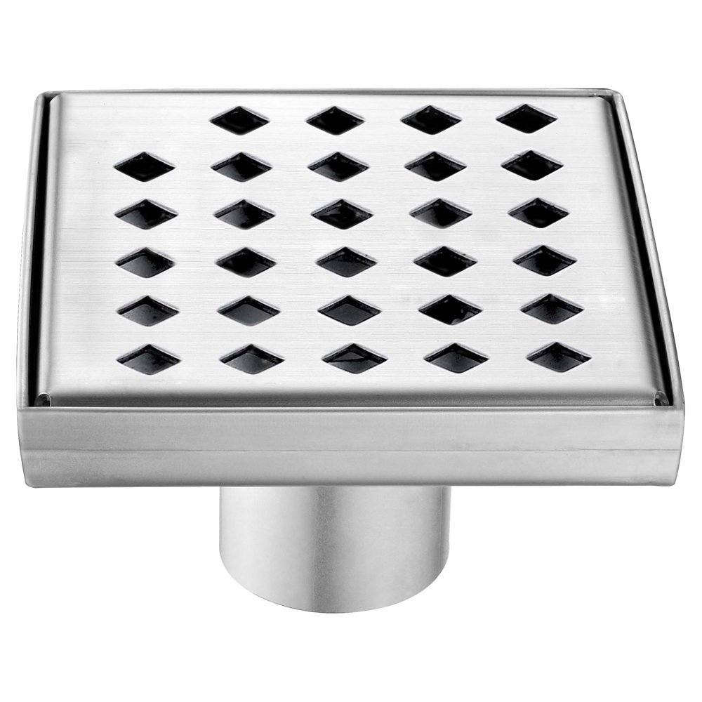 Dawn LMI050504 Mississippi River Series - Square Shower Drain (Stamping Technique & Press in the Base), 5" L