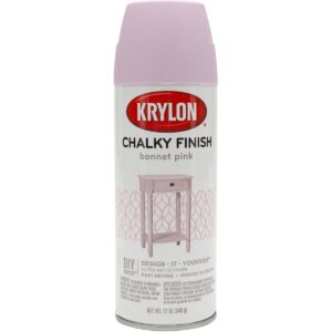 krylon k04116000, bonnet pink, k04116007 chalky finish spray paint, 12 ounce (pack of 1)