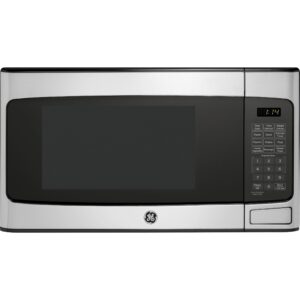 GE JES1145SHSS Microwave Oven, Compact Cubic, 950-watt Capacity, 6 Auto Cooking Settings, Kitchen Essentials for the Countertop, Dorm Room or Apartment, Stainless Steel, OLD 1.1 Cu. Ft