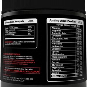 Muscle Bully Protein Supplement for Dogs - Supports Muscle Growth, Size and Recovery. Formulated for Bull Breeds (Pit Bulls, American Bullies, French Bulldogs & Bulldogs) (60 Servings)