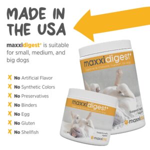 maxxipaws maxxidigest+ Probiotic & Prebiotic Powder Supplement - Digestive & Immune Support for Dogs, 13.2oz