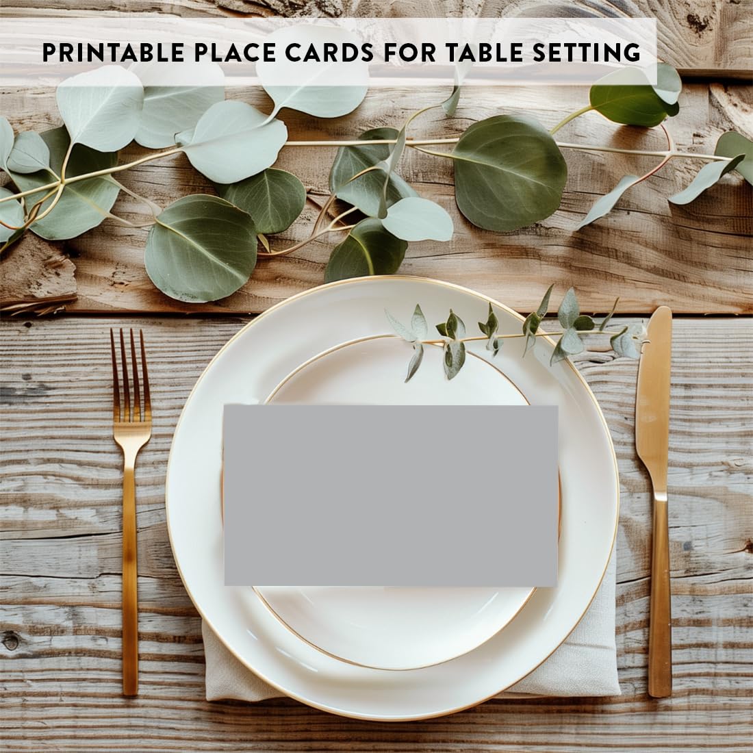 Andaz Press Table Tent Printable Place Cards, Gray 20-Pack, Seat Placement Cards Blank Place Cards Table Settings Name Cards for Baby Bridal Wedding, School Graduation Food Cards Grey Place Cards