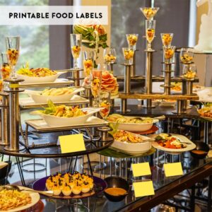 Andaz Press Table Tent Printable Place Cards, Yellow 20-Pack, Seat Placement Cards Blank Place Cards Table Settings Name Cards for Baby Bridal Wedding, School Graduation Food Cards Yellow Place Cards