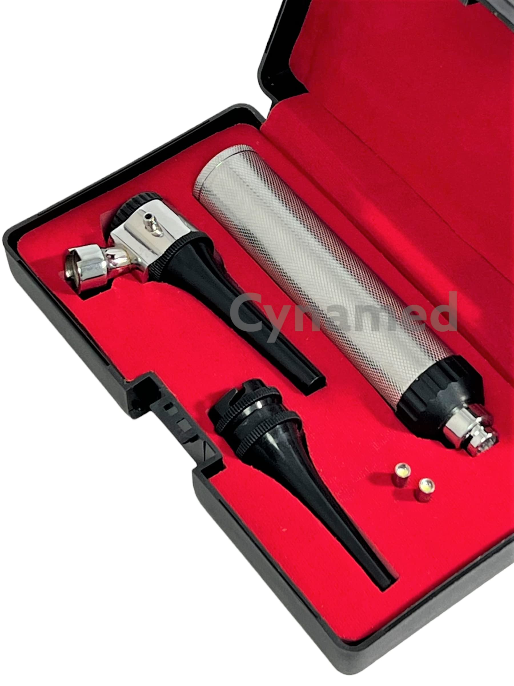 New Cynamed Led Veterinary Otoscope Set Animal Diagnostic Instruments 1 Extra Replacement Bulb Cynamed